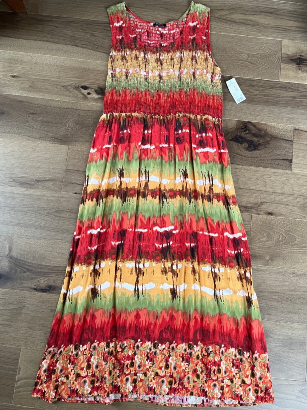 Elementz  Multicolor Maxi Dress - Size L - NWT